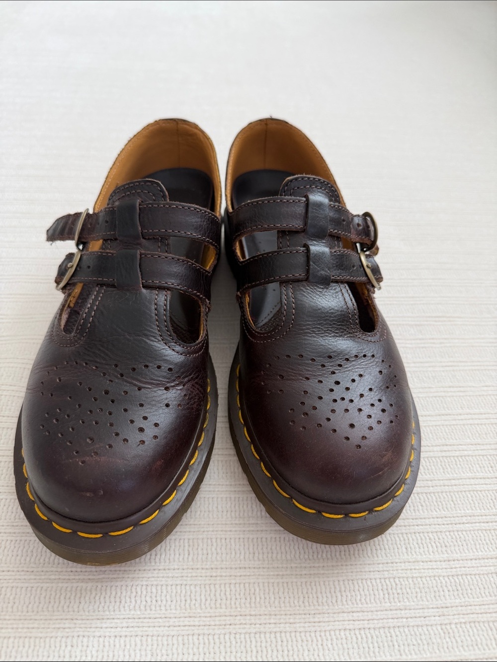 Dr. Martens 8065 Dark Brown Leather Mary Janes - Size US 10 BeS1